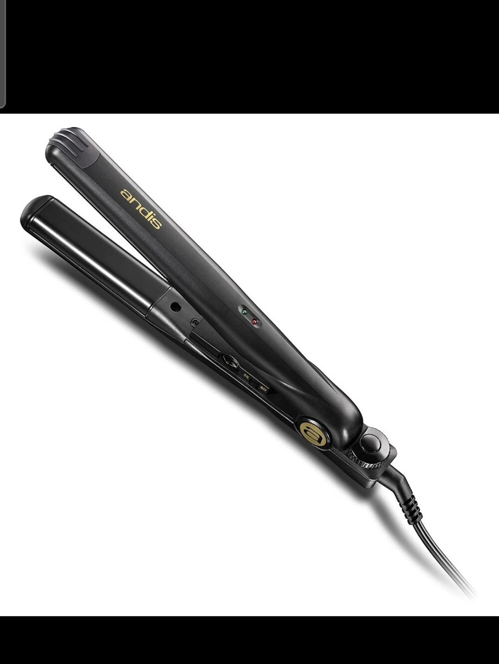 Andis Black and Gold Flat Iron Hair Straightener